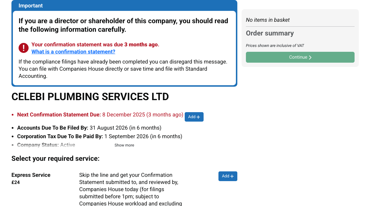 CELEBI PLUMBING SERVICES LTD website preview