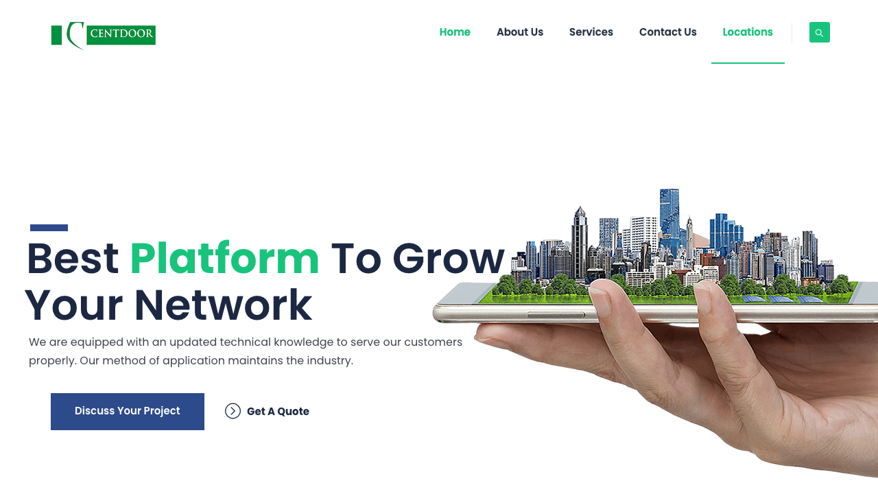 CENTDOOR LIMITED website preview