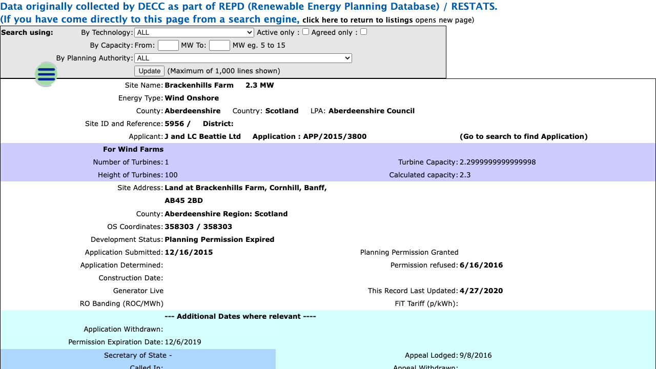 BRACKENHILLS WIND LIMITED website preview