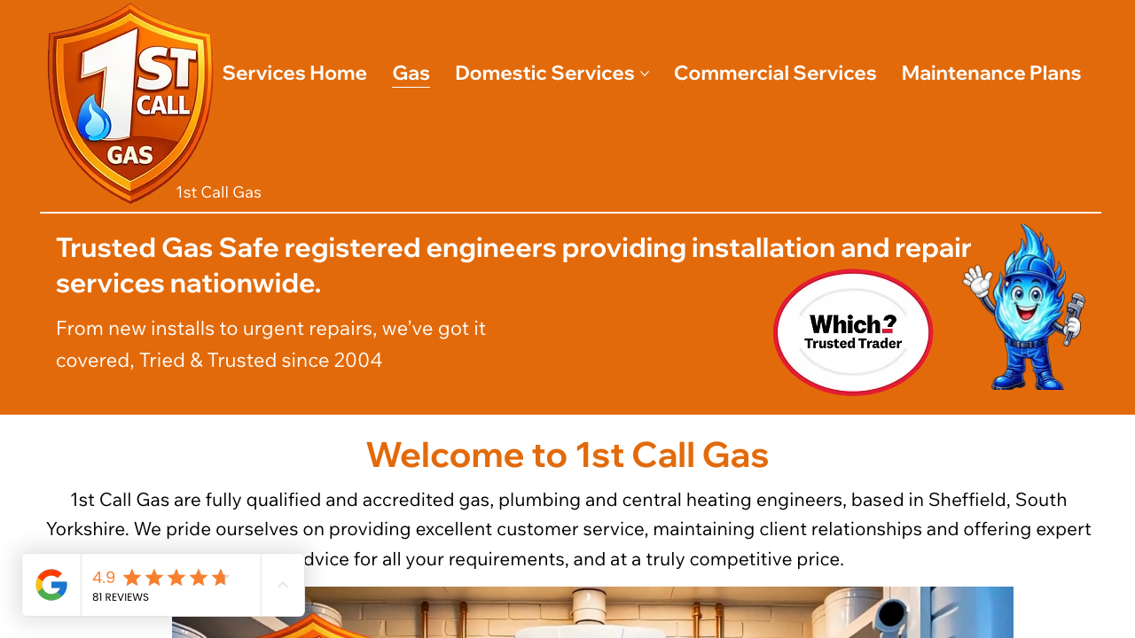 1ST CALL GAS SERVICES LIMITED website preview