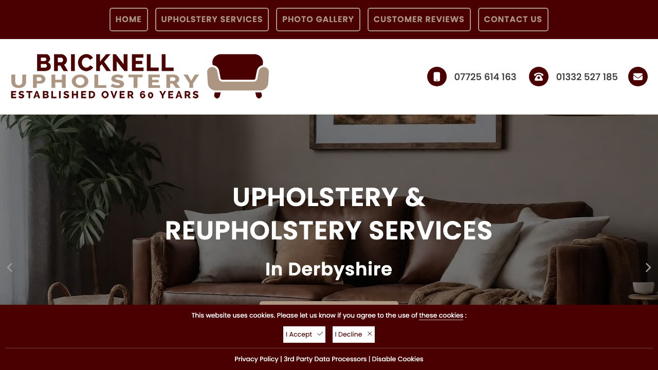 BRICKNELL UPHOLSTERY LTD website preview