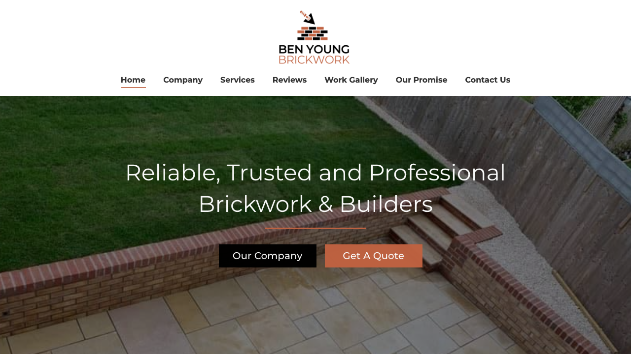 BEN YOUNG BRICKWORK LTD website preview