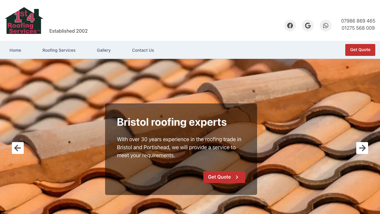 1ST 4 ROOFING SERVICES LIMITED website preview