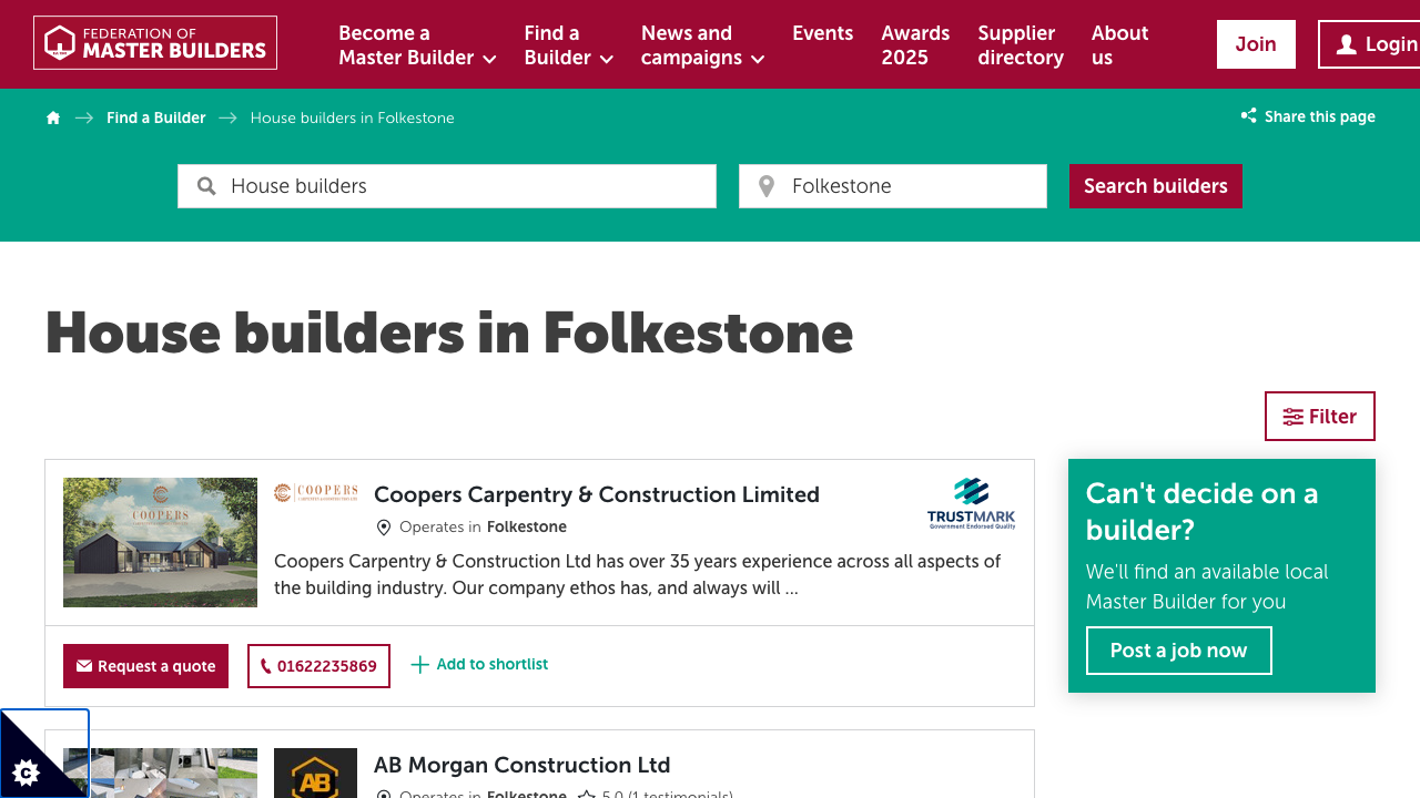 CHOPPER CARPENTRY LTD website preview