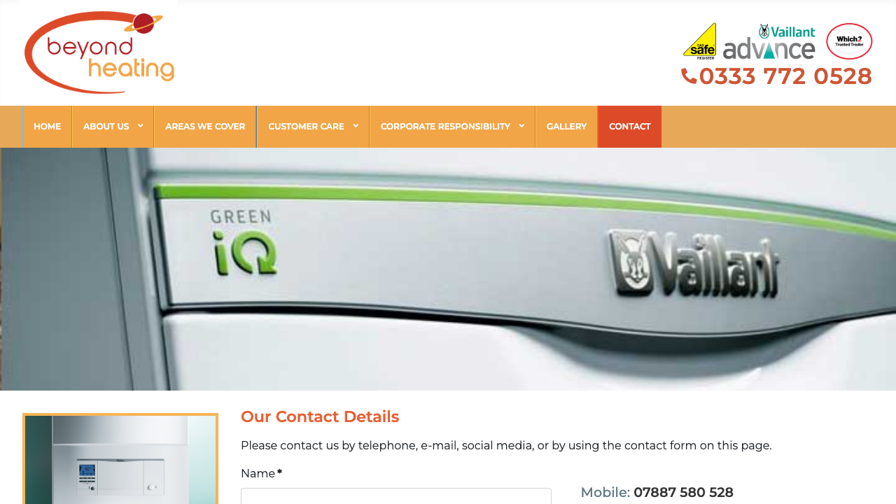 BEYOND HEATING LTD website preview