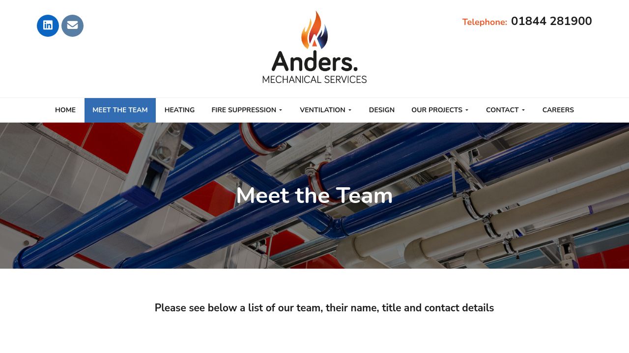 ANDERS HEATING COMPANY LIMITED website preview