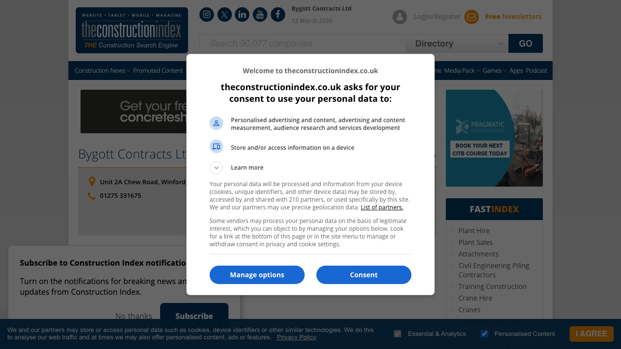 BYGOTT (CONTRACTS) LTD website preview