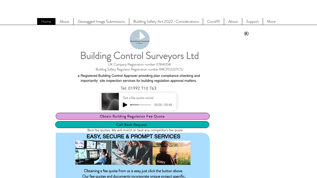 BUILDING CONTROL SURVEYORS LTD website preview