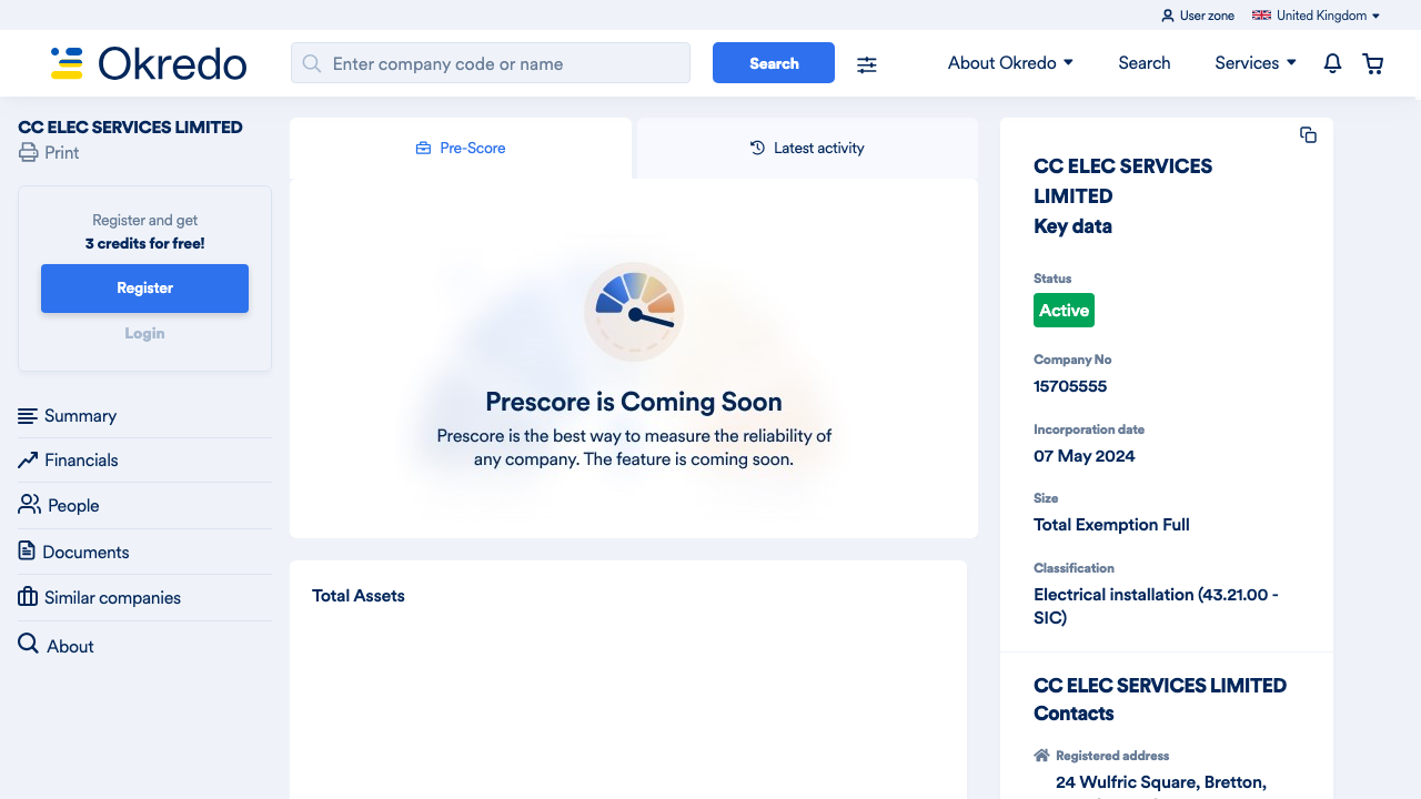 CC ELEC SERVICES LIMITED website preview