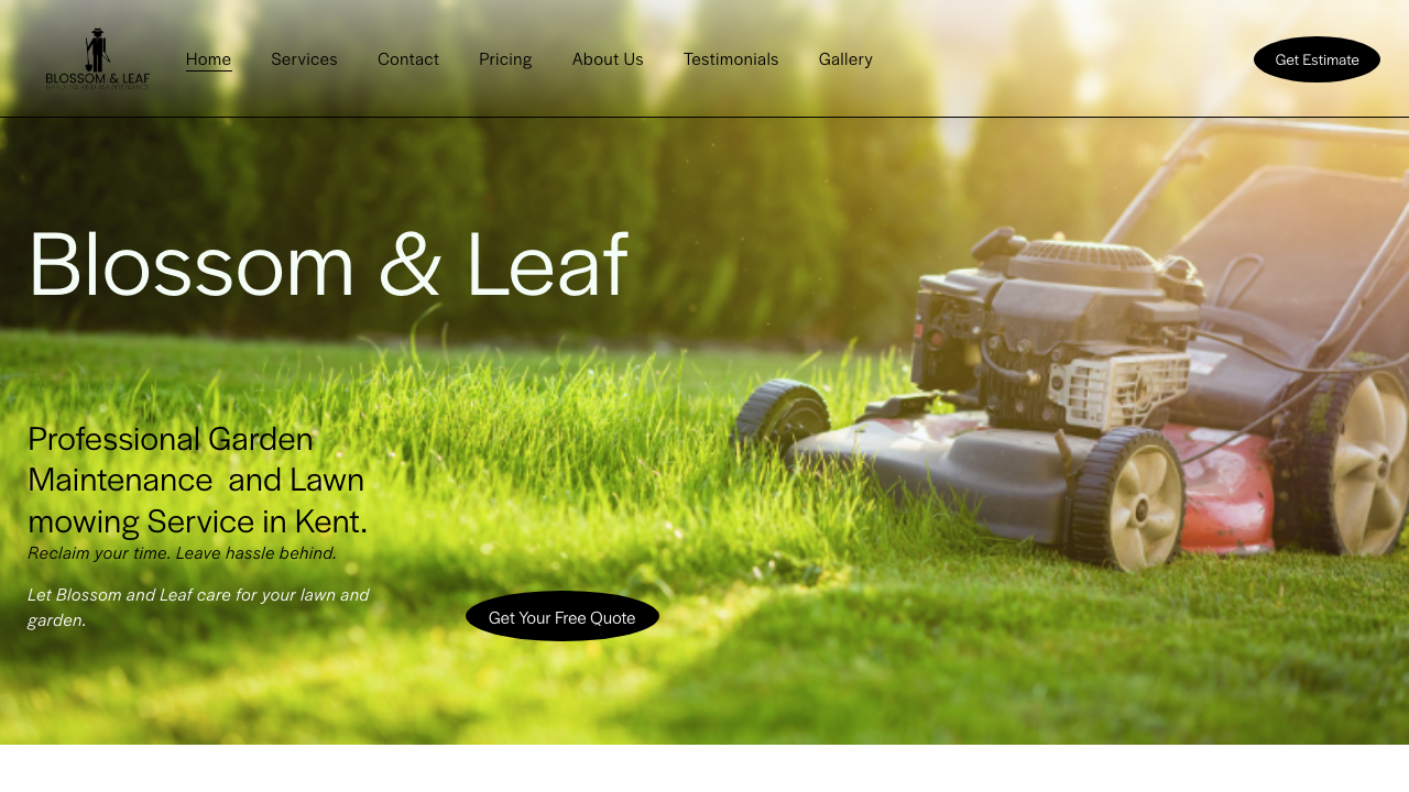BLOSSOM AND LEAF LTD. website preview