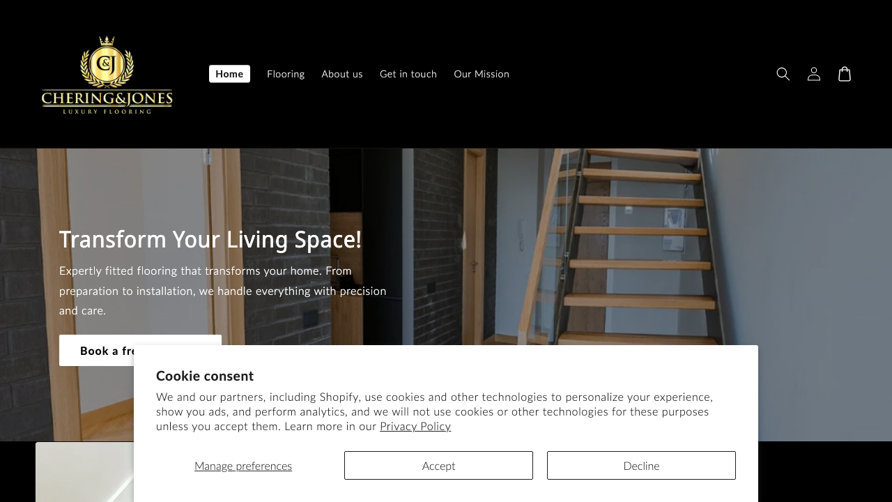 CHERING & JONES FLOORING LTD website preview