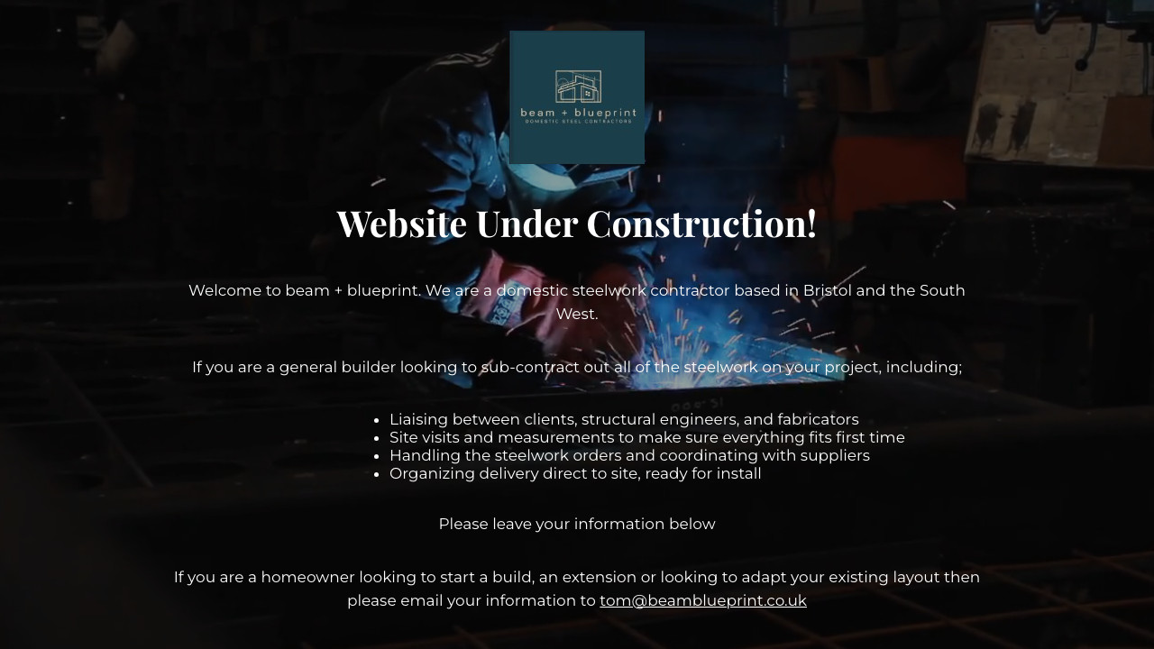 BEAM AND BLUEPRINT LTD website preview