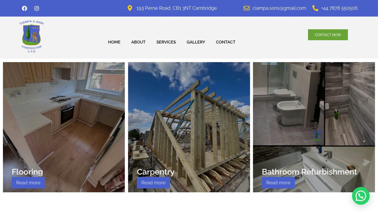 CIAMPA & SONS LTD website preview