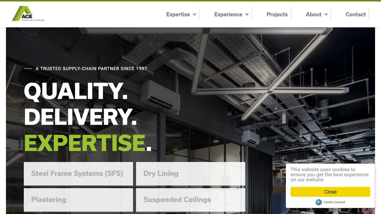 1ST CLASS PARTITIONS AND CEILINGS LTD website preview