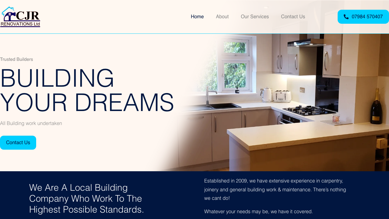 CJR RENOVATIONS NE LIMITED website preview