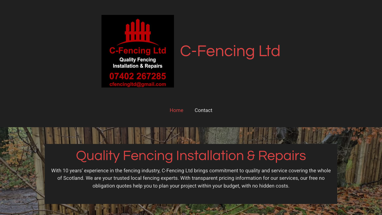C-FENCING LTD website preview