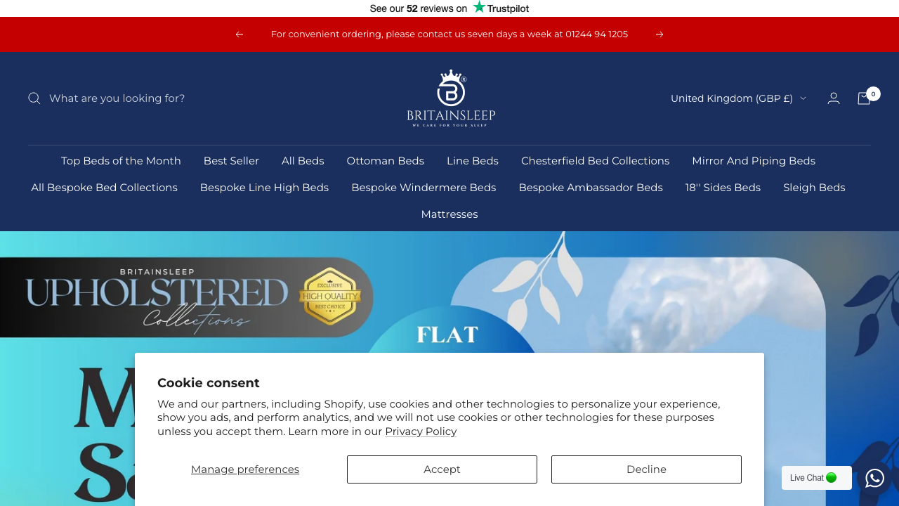 BRIT SLEEP LIMITED website preview