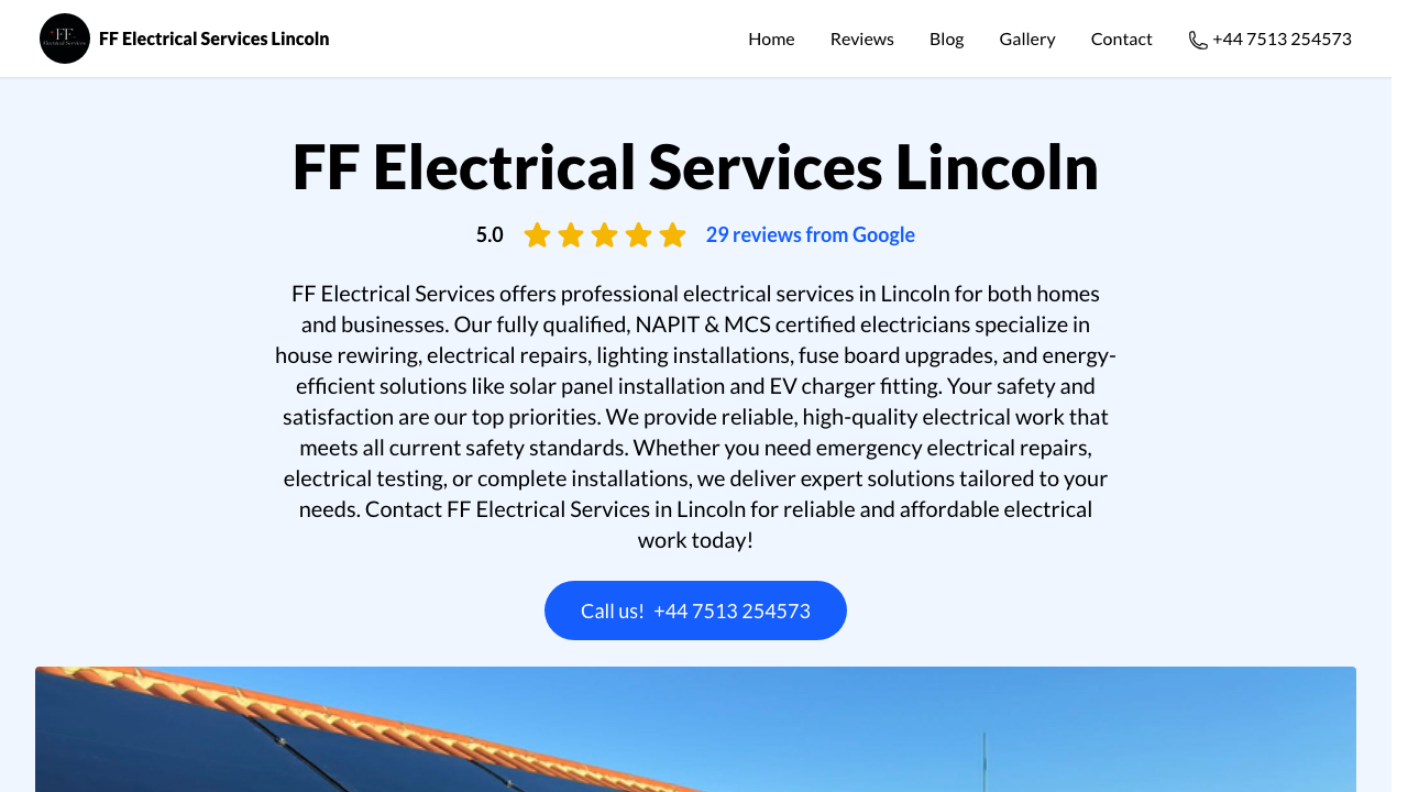 FF ELECTRICAL LTD website preview