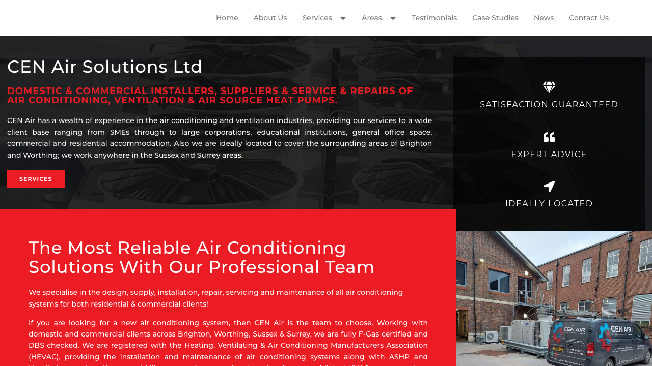 CEN AIR SOLUTIONS LIMITED website preview