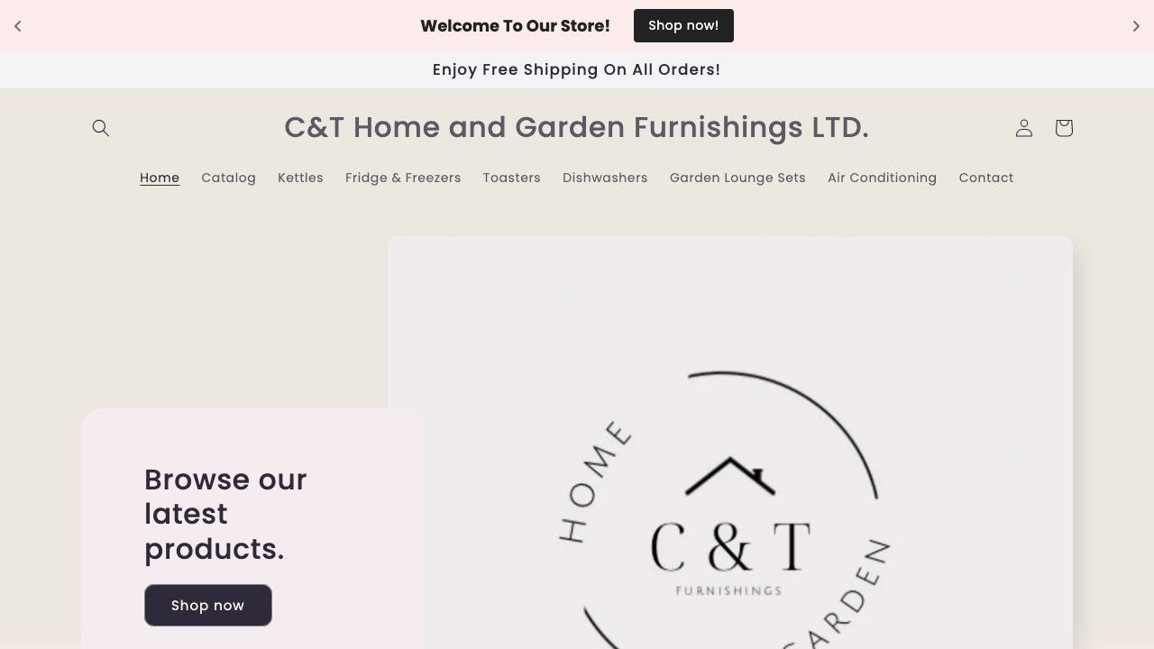 C&T HOME AND GARDEN FURNISHINGS LTD. website preview