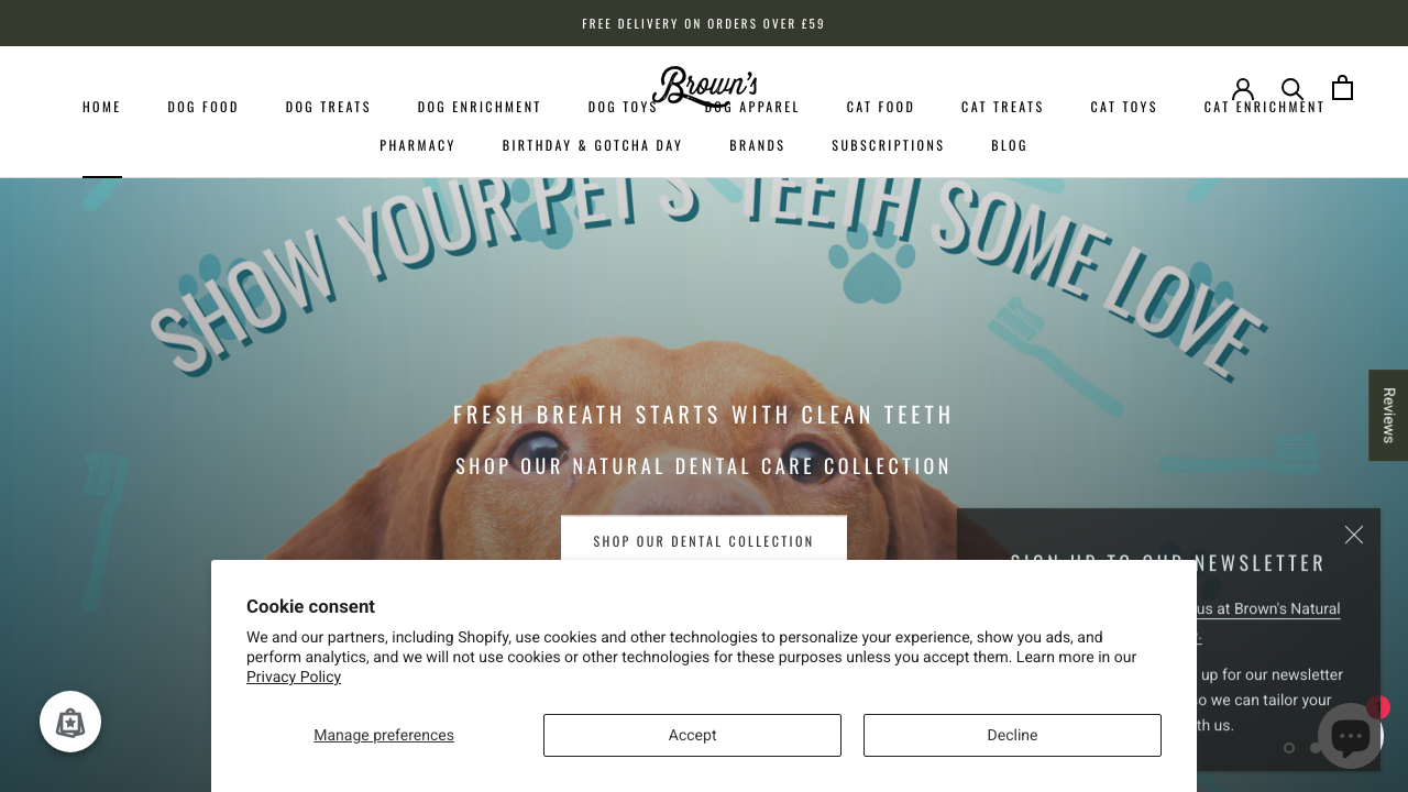 BROWNS NATURAL PET COMPANY LIMITED website preview