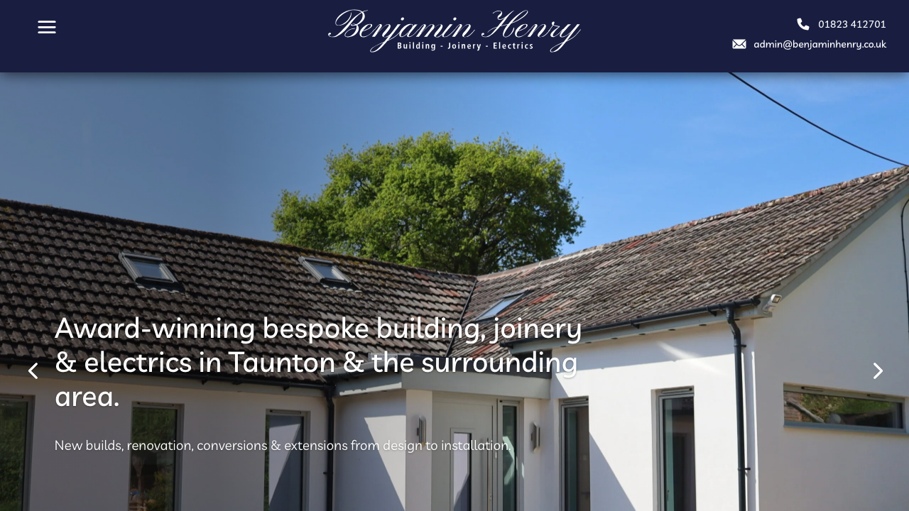 BENJAMIN HENRY BESPOKE BUILDINGS LIMITED website preview