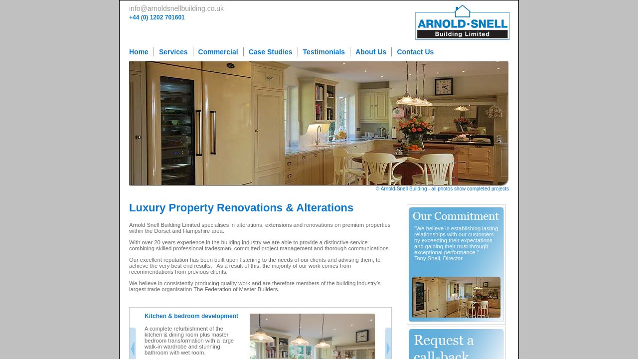 ARNOLD SNELL BUILDING LTD. website preview