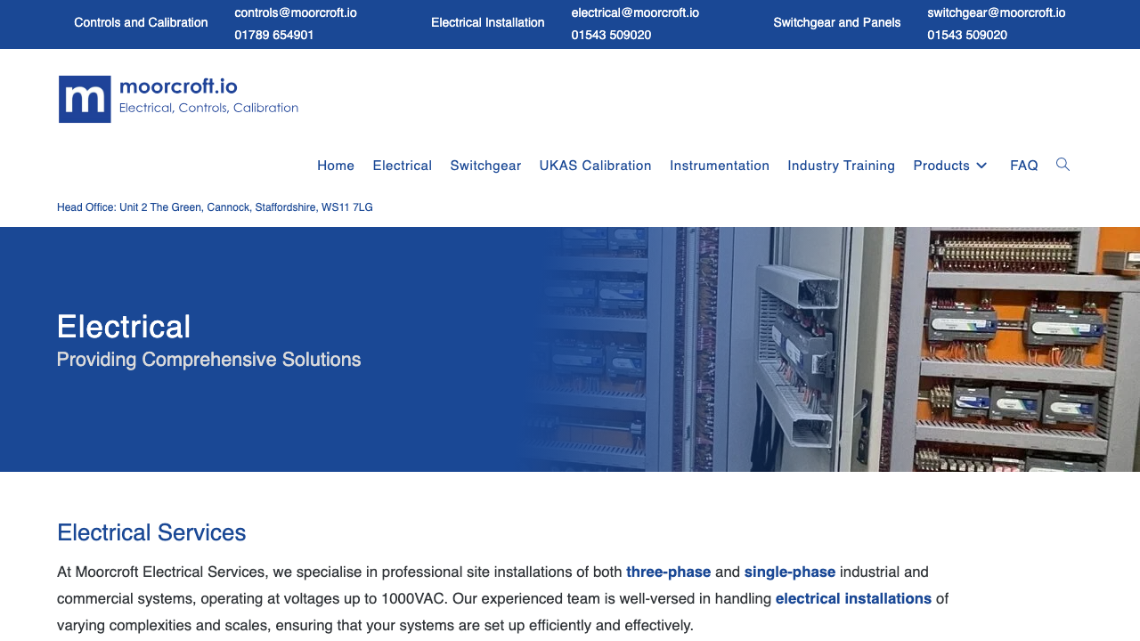 C D MOORCROFT ELECTRICAL SERVICES LTD website preview