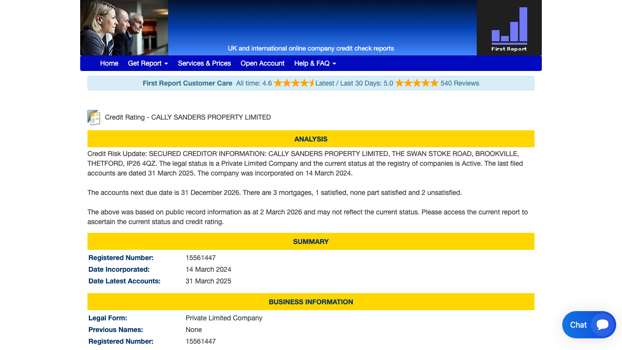 CALLY SANDERS TILING LTD website preview