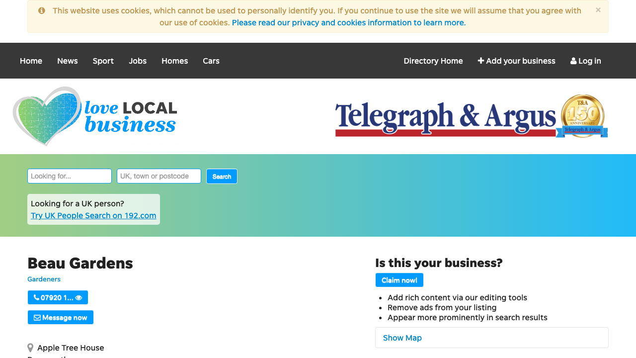 BEAU GARDENS LIMITED website preview