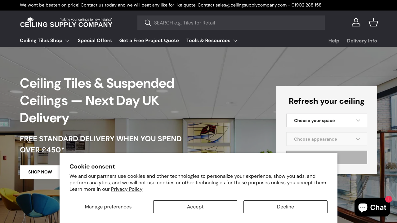 CEILING SUPPLY COMPANY LTD website preview