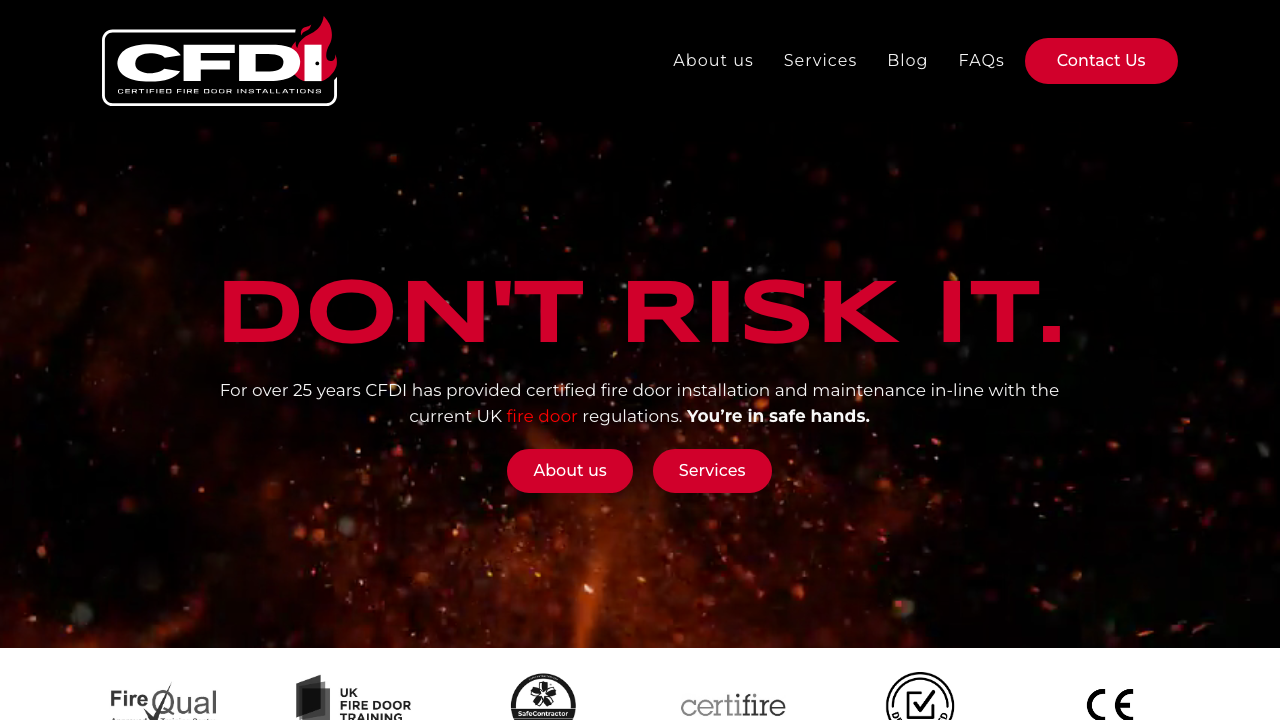 CERTIFIED FIRE DOOR INSTALLATIONS LIMITED website preview
