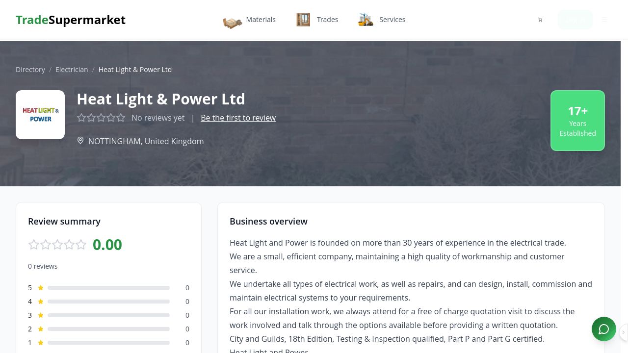 HEAT LIGHT AND POWER (UK) LIMITED website preview