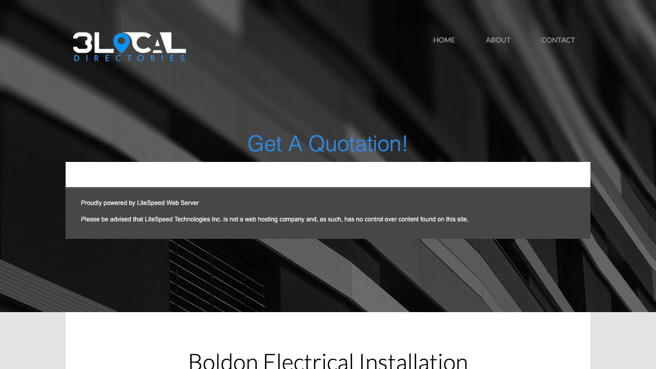 BOLDON ELECTRICAL INSTALLATION COMPANY LIMITED website preview
