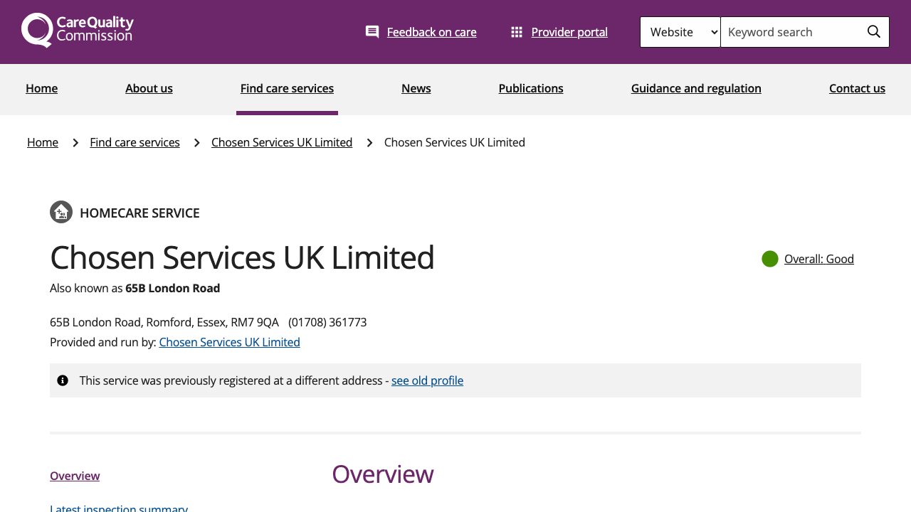 CHOSEN ONLINE LTD website preview