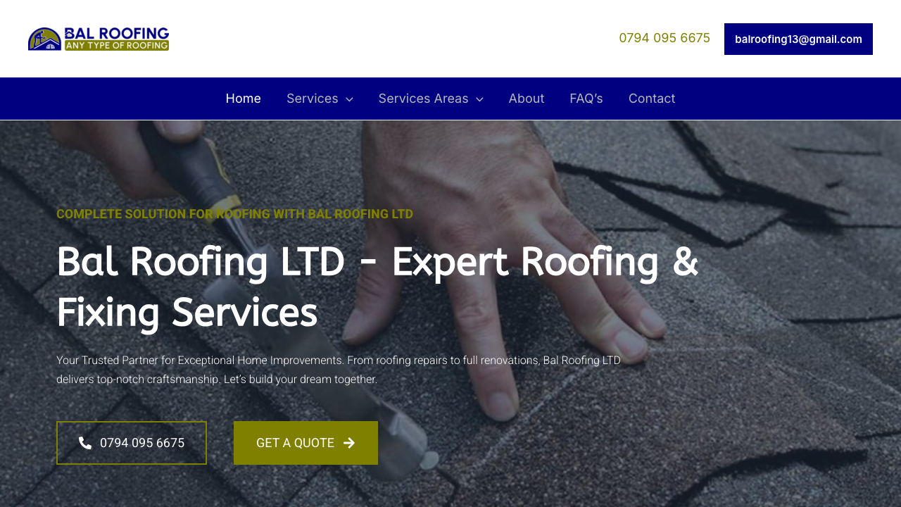 BAL ROOFING & BUILDERS LTD website preview