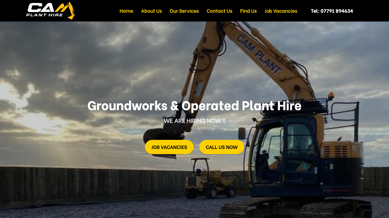 CAM PLANT HIRE LIMITED website preview