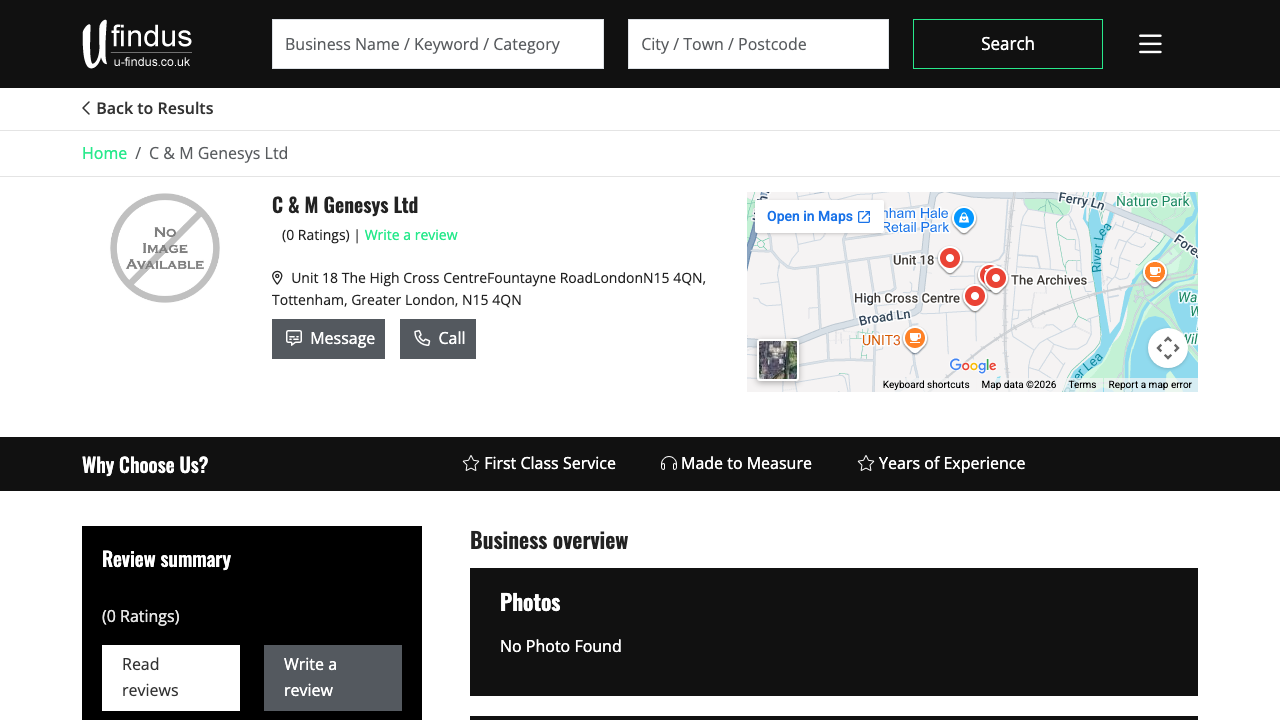 C&M GENESYS LTD website preview