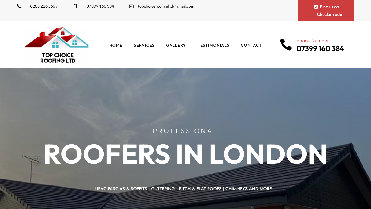 CHOICE  ROOF LTD website preview