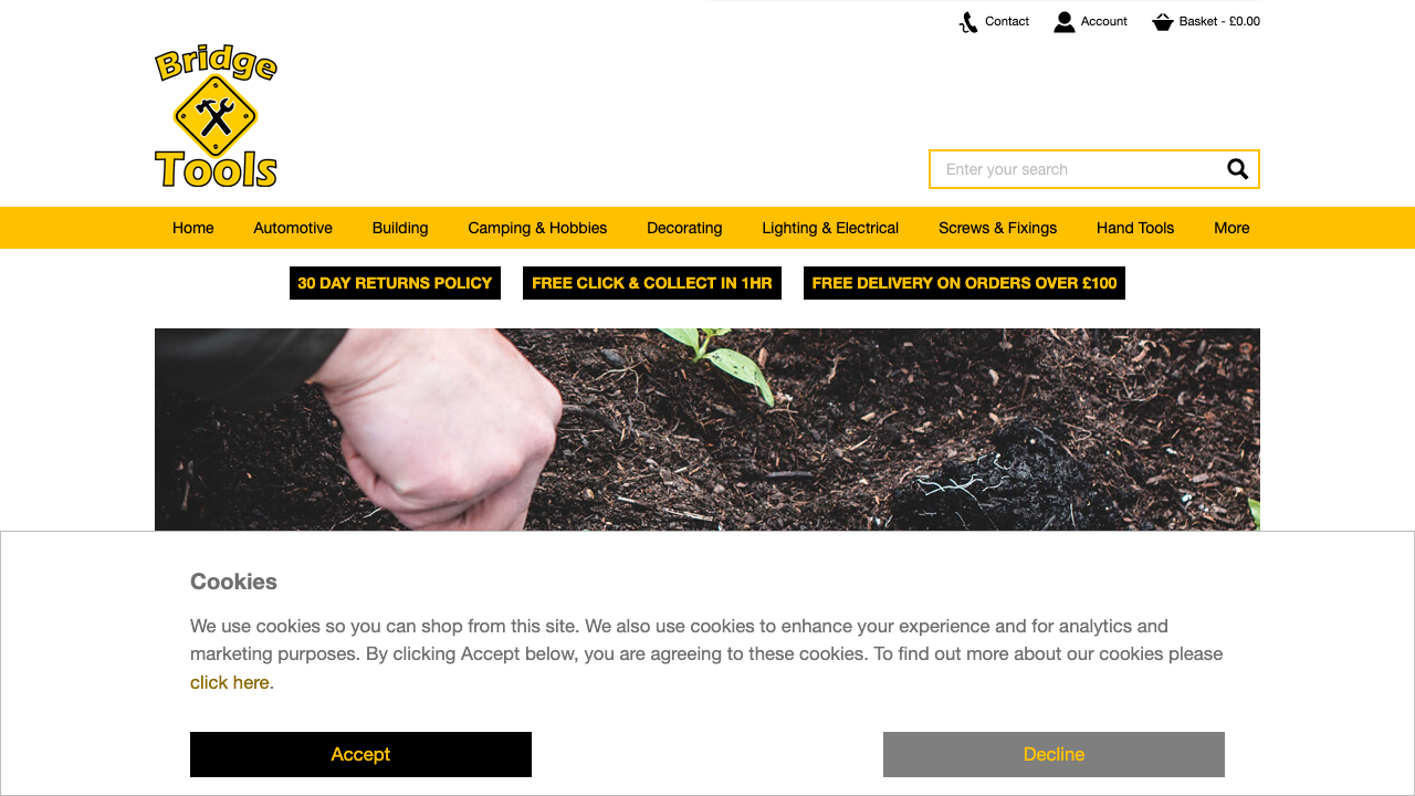 BRIDGE TOOLS LAUNCESTON LTD website preview