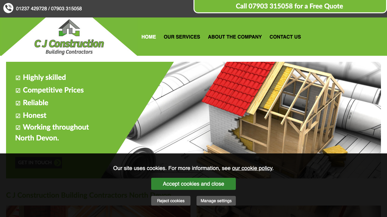 CJC BUILDING SERVICES LTD website preview