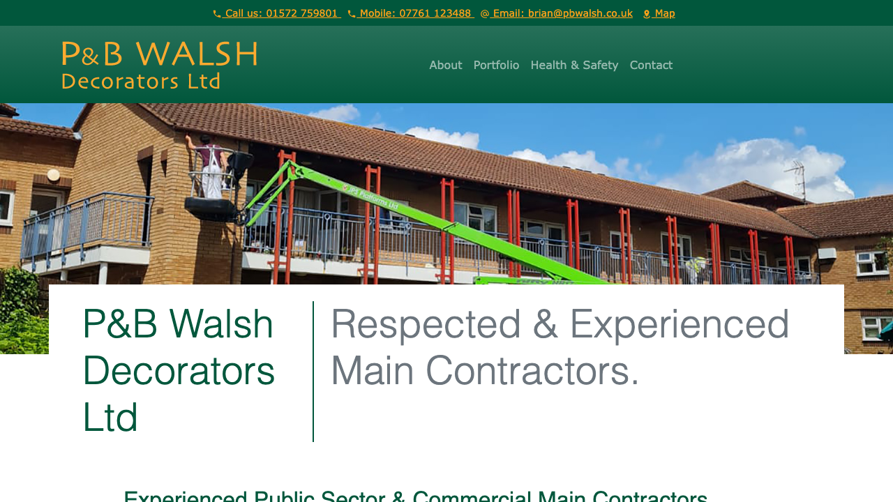 BP WALSH DECORATORS LTD website preview