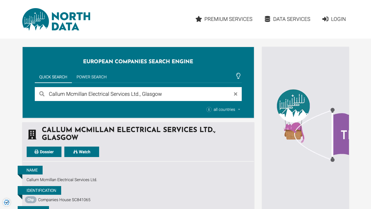 CALLUM MCMILLAN ELECTRICAL SERVICES LTD website preview