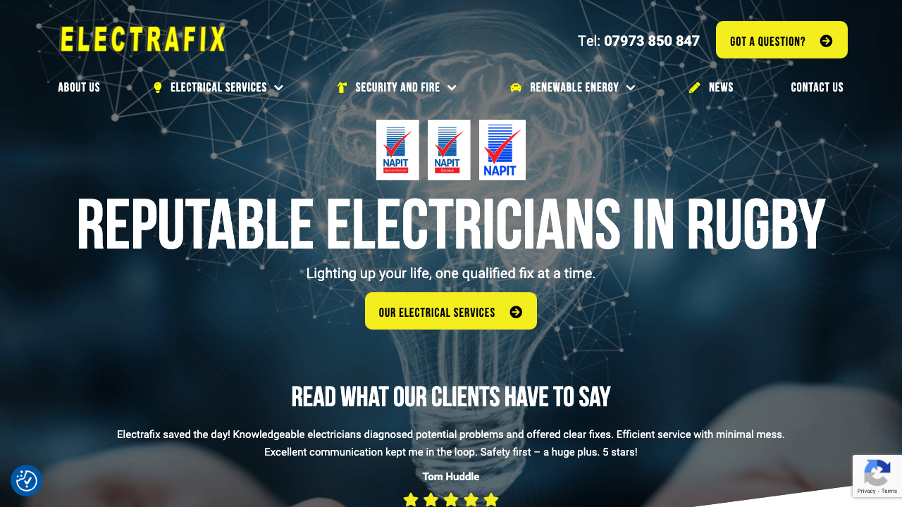 ELECTRAFIX LTD website preview