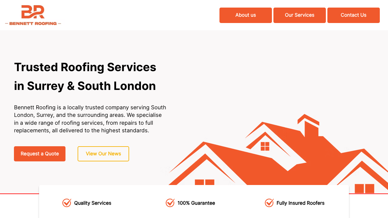 BENNETT ROOFING LTD website preview