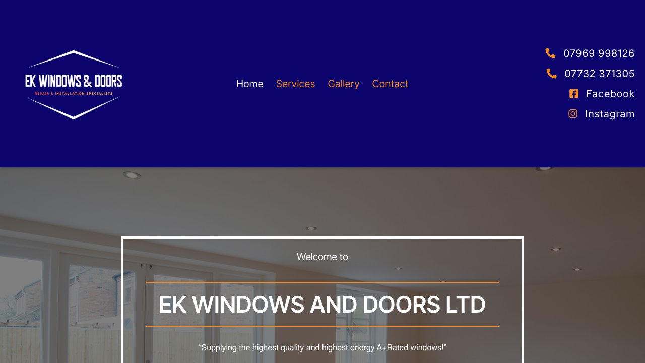 EK WINDOWS AND DOORS LTD website preview