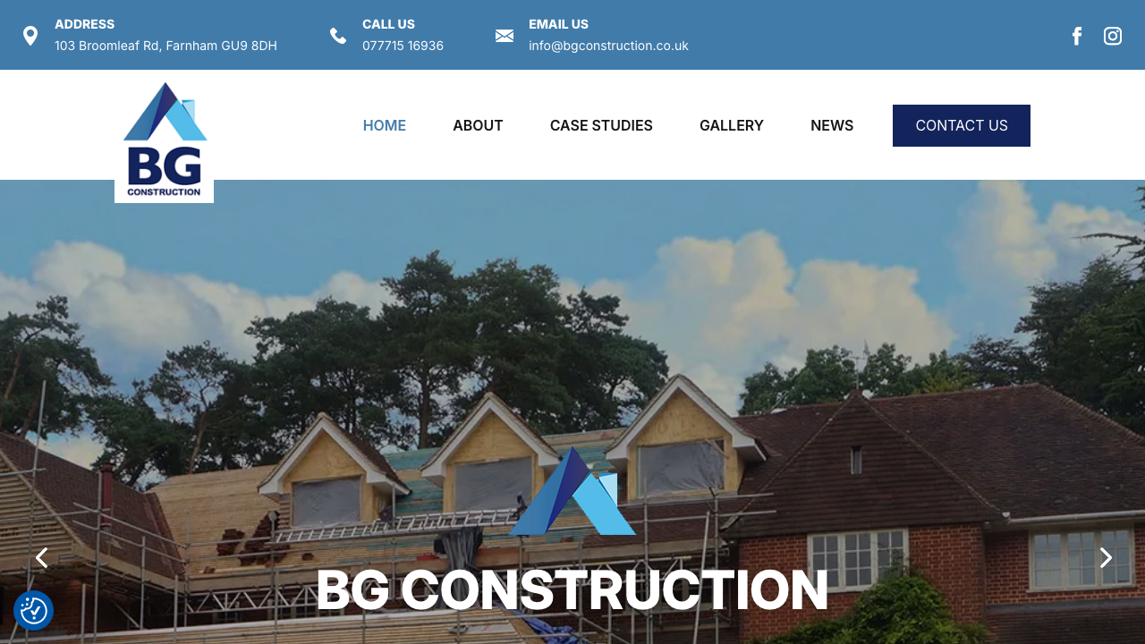 BG CONSTRUCTION LTD website preview