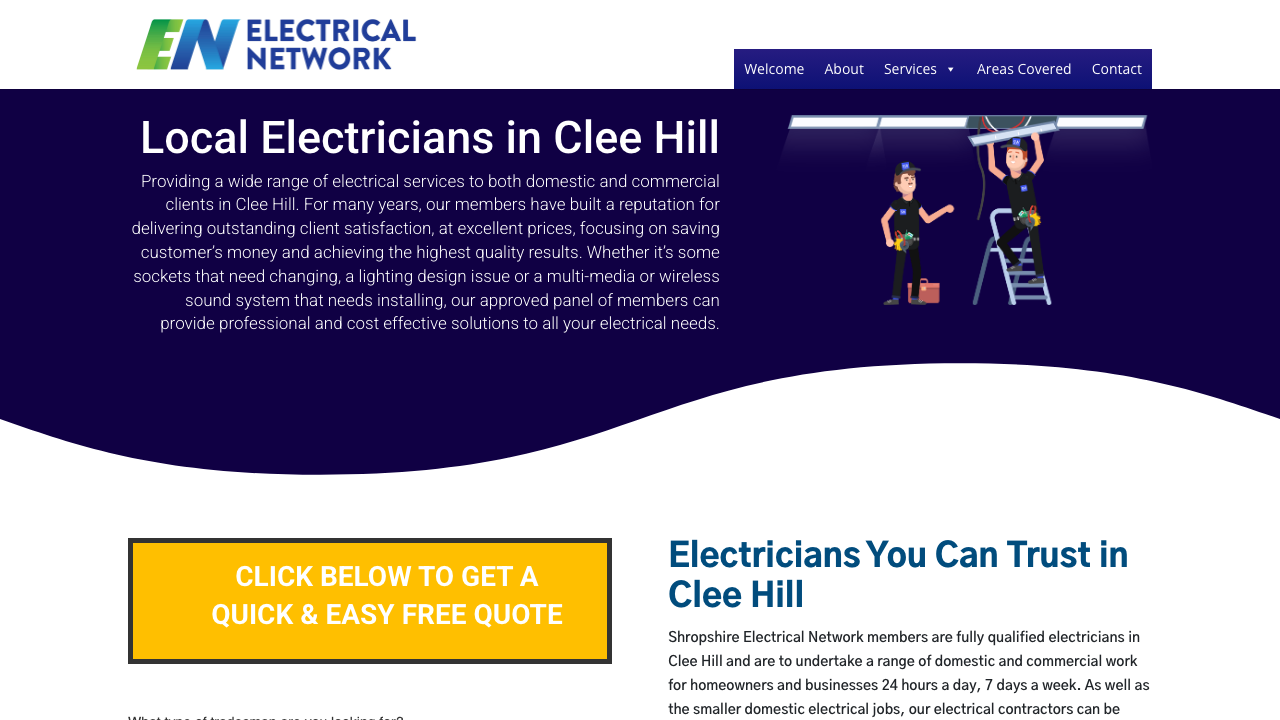 CLEE HILL ELECTRICAL LTD website preview