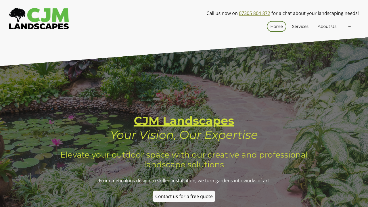 CJM LANDSCAPE & MAINTENANCE LTD website preview