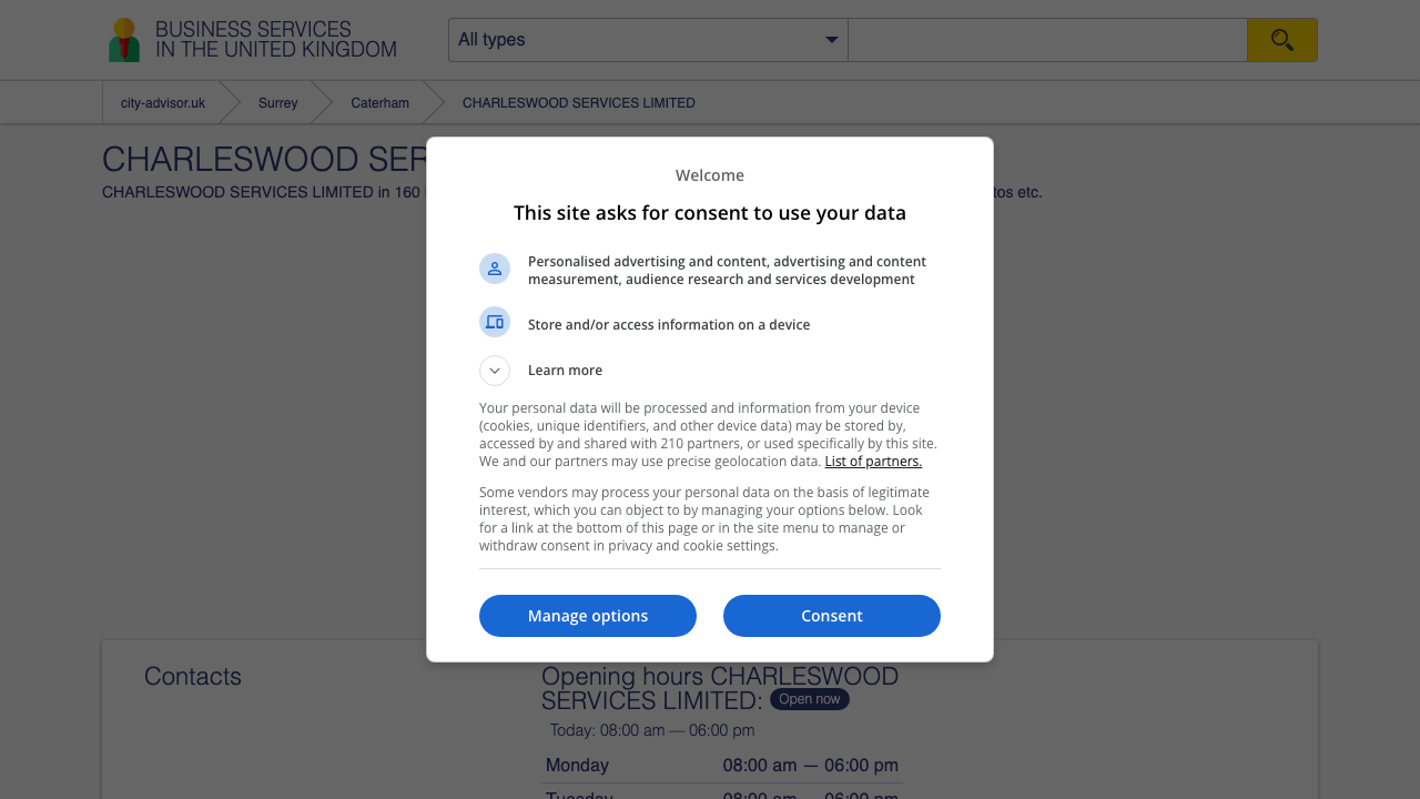 CHARLESWOOD SERVICES LIMITED website preview